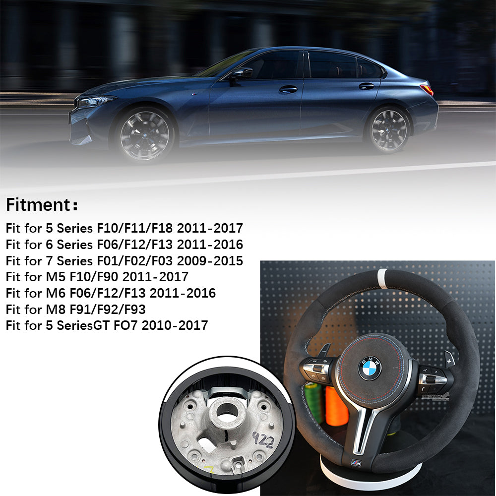 Fully furry leather steering wheel assembly, For BMW F30 F32 F10 F20 F82 E46 E60 E90 M2 M3 M4 M5 M6 X3 X4
