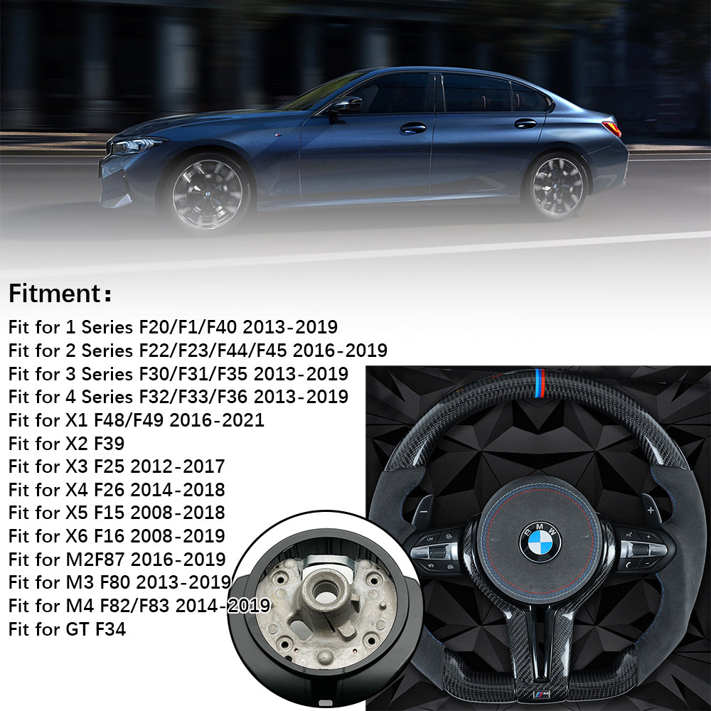 Carbon Fiber Leather Steering Wheel Assembly,For BMW F30 F32 F10 F20 F82 E46 E60 E90 M2 M3 M4 M5 M6 X3 X4