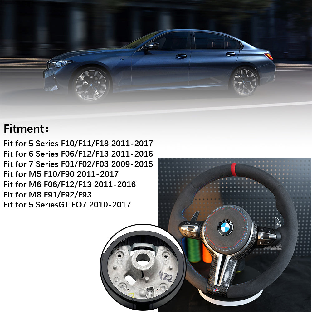 Fully furry leather steering wheel assembly, For BMW F30 F32 F10 F20 F82 E46 E60 E90 M2 M3 M4 M5 M6 X3 X4