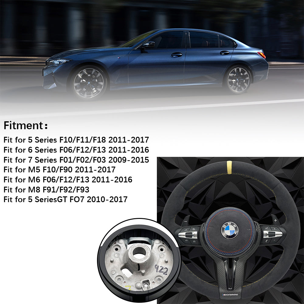 Fully suede carbon fiber steering wheel assembly, suitable for BMW F30 F32 F10 F20 F82 E46 E60 E90 M2 M3 M4 M5 M6 X3 X4