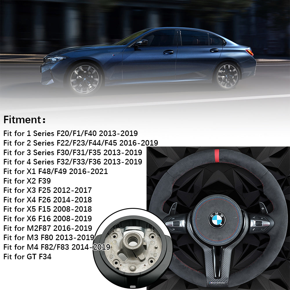 Fully furry leather steering wheel assembly, For BMW F30 F32 F10 F20 F82 E46 E60 E90 M2 M3 M4 M5 M6 X3 X4