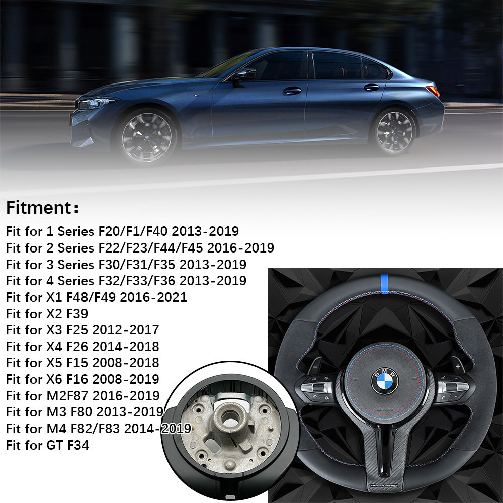 Suede leather steering wheel assembly , For BMW F30 F32 F10 F20 F82 E46 E60 E90 M2 M3 M4 M5 M6 X3 X4