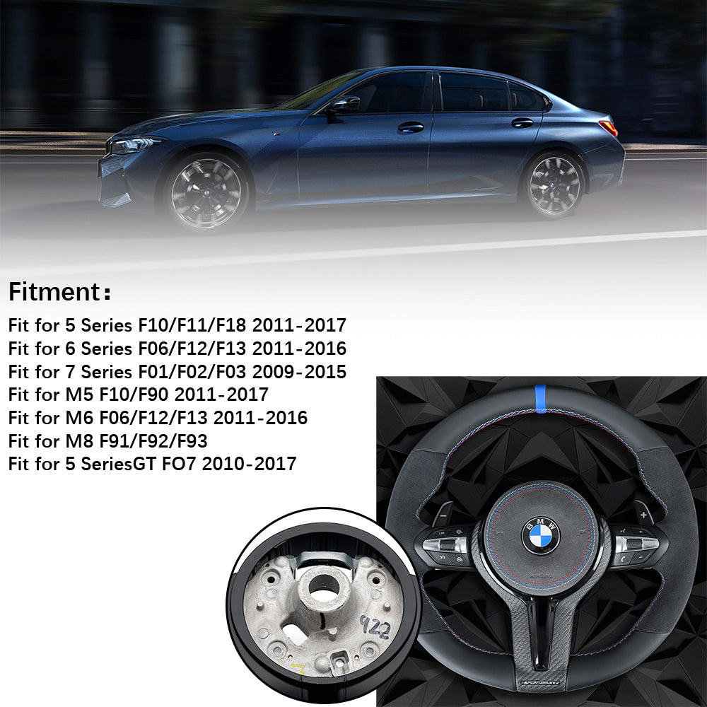 Suede leather steering wheel assembly , For BMW F30 F32 F10 F20 F82 E46 E60 E90 M2 M3 M4 M5 M6 X3 X4
