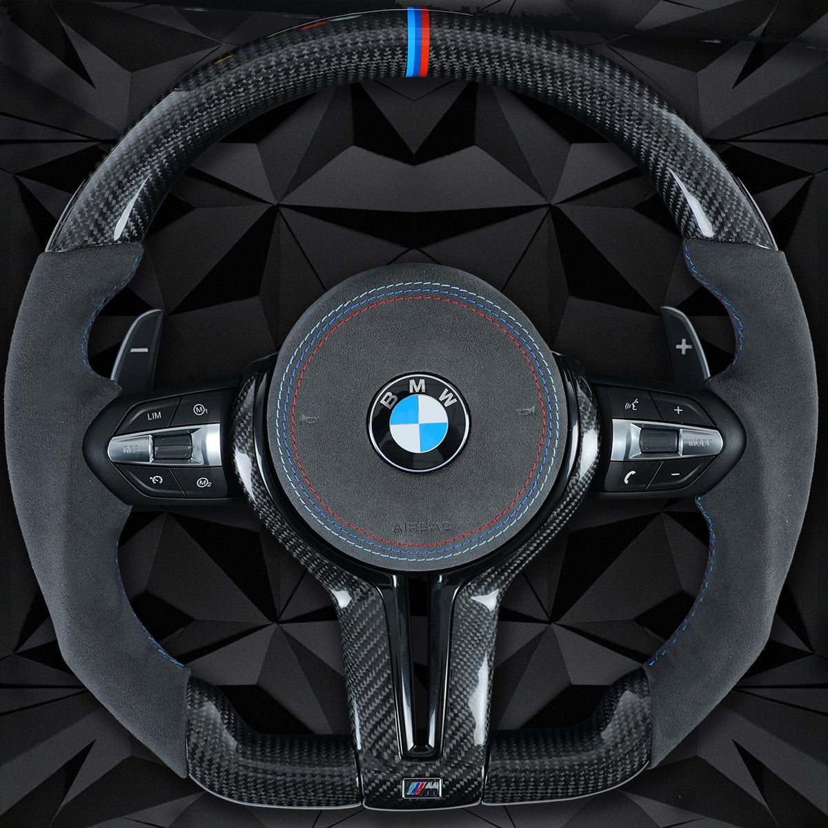 Carbon Fiber Leather Steering Wheel Assembly,For BMW F30 F32 F10 F20 F82 E46 E60 E90 M2 M3 M4 M5 M6 X3 X4