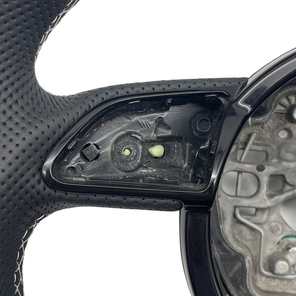 Half suede perforated leather multifunction steering wheel, suitable for Audi A6 C7