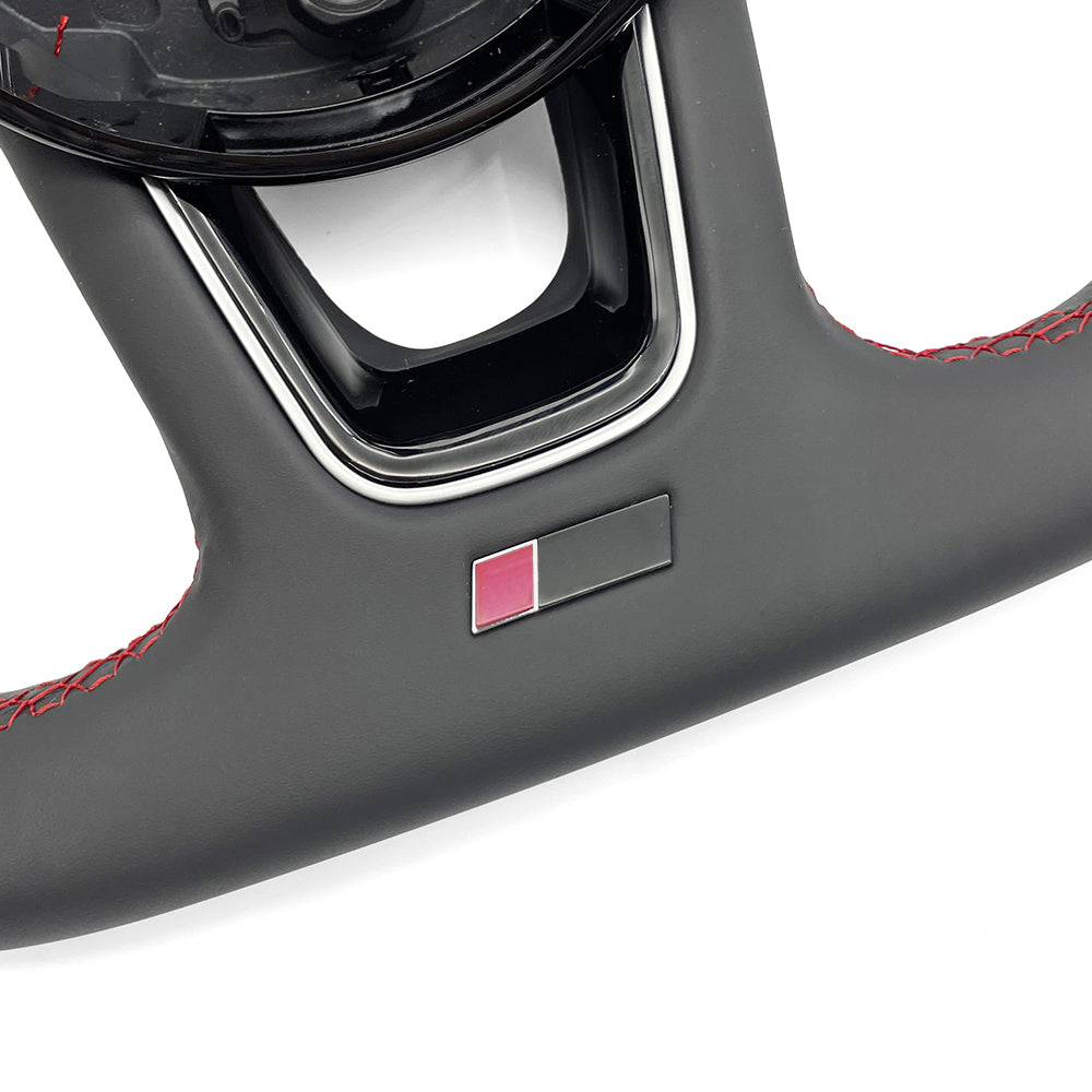Multi functional flat bottomed sports steering wheel made of suede leather, suitable for Audi A3 A4 A5 B9
