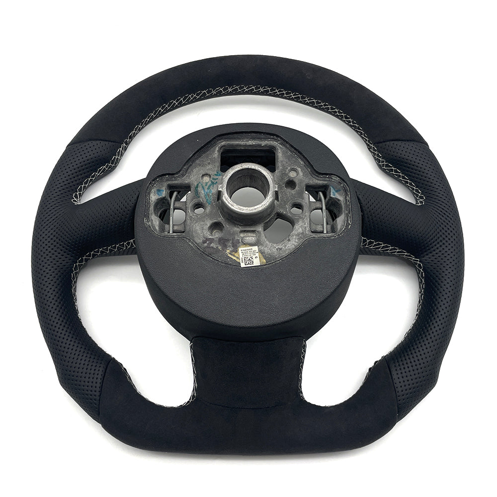 Half suede perforated leather multifunction steering wheel, suitable for Audi A6 C7