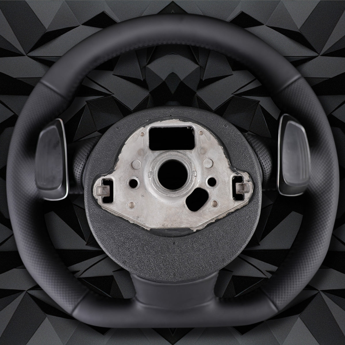 Half perforated multifunctional flat bottomed sports steering wheel, suitable for Audi A3 8V A4 B8