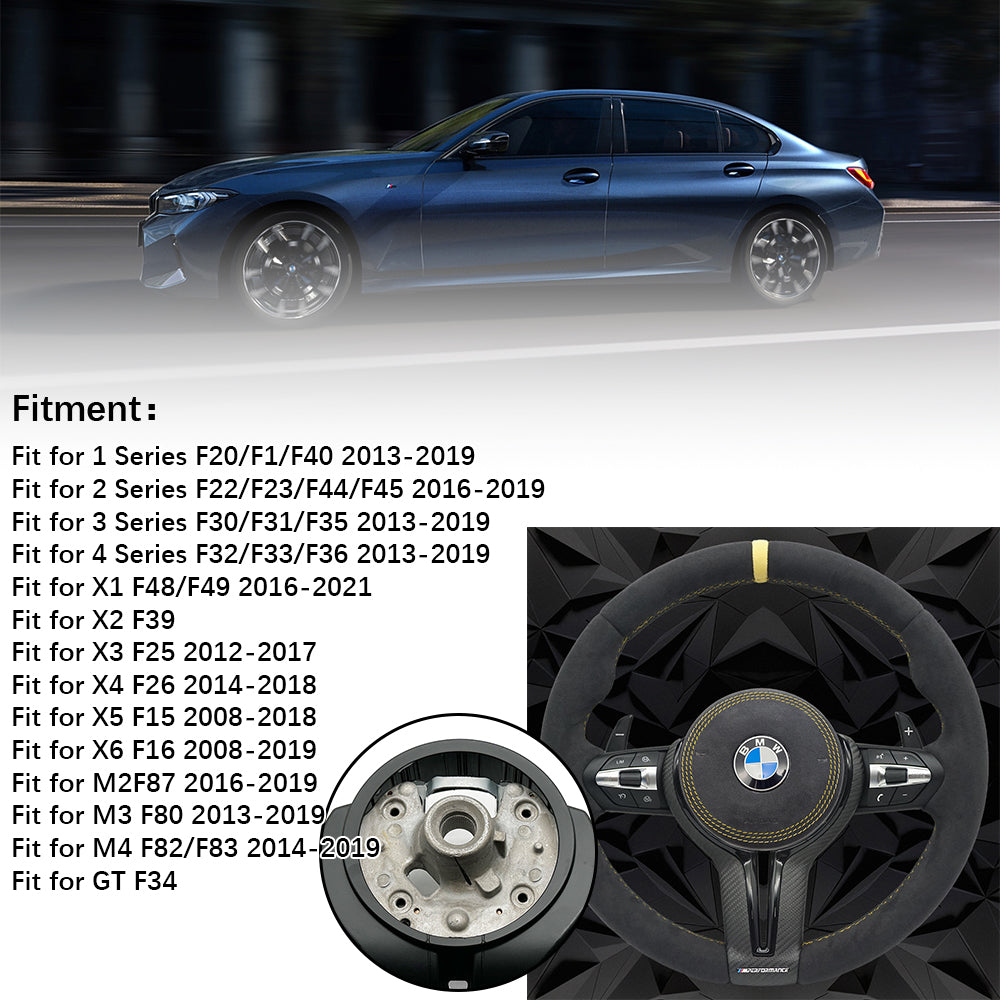 Suede leather steering wheel assembly, suitable for BMW F30 F32 F10 F20 F82 E46 E60 E90 M2 M3 M4 M5 M6 X3 X4