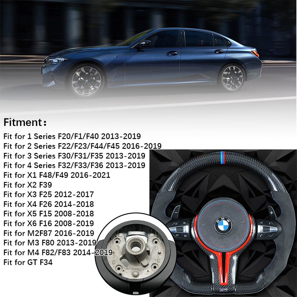 Carbon fiber semi perforated steering wheel assembly,For BMW F30 F32 F10 F20 F82 E46 E60 E90 M2 M4 M5 M6 X3 X4