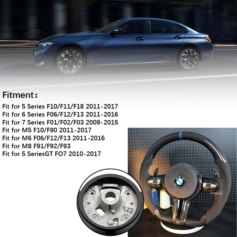 Carbon fiber semi perforated steering wheel assembly,For BMW F30 F32 F10 F20 F82 E46 E60 E90 M2 M4 M5 M6 X3 X4