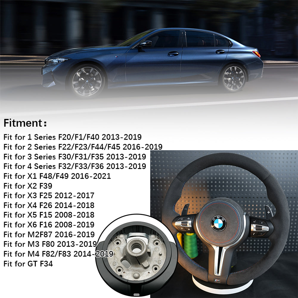 Suede Genuine leather steering wheel assembly,For BMW F30 F32 F10 F20 F82 E46 E60 E90 M2 M4 M5 M6 X3 X4
