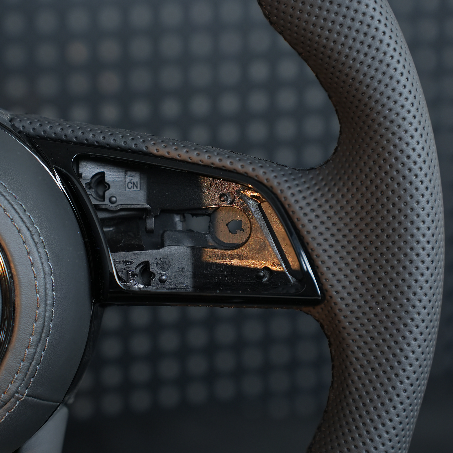 Half perforated leather white return standard steering wheel, For Audi A3 A4 B9 A5