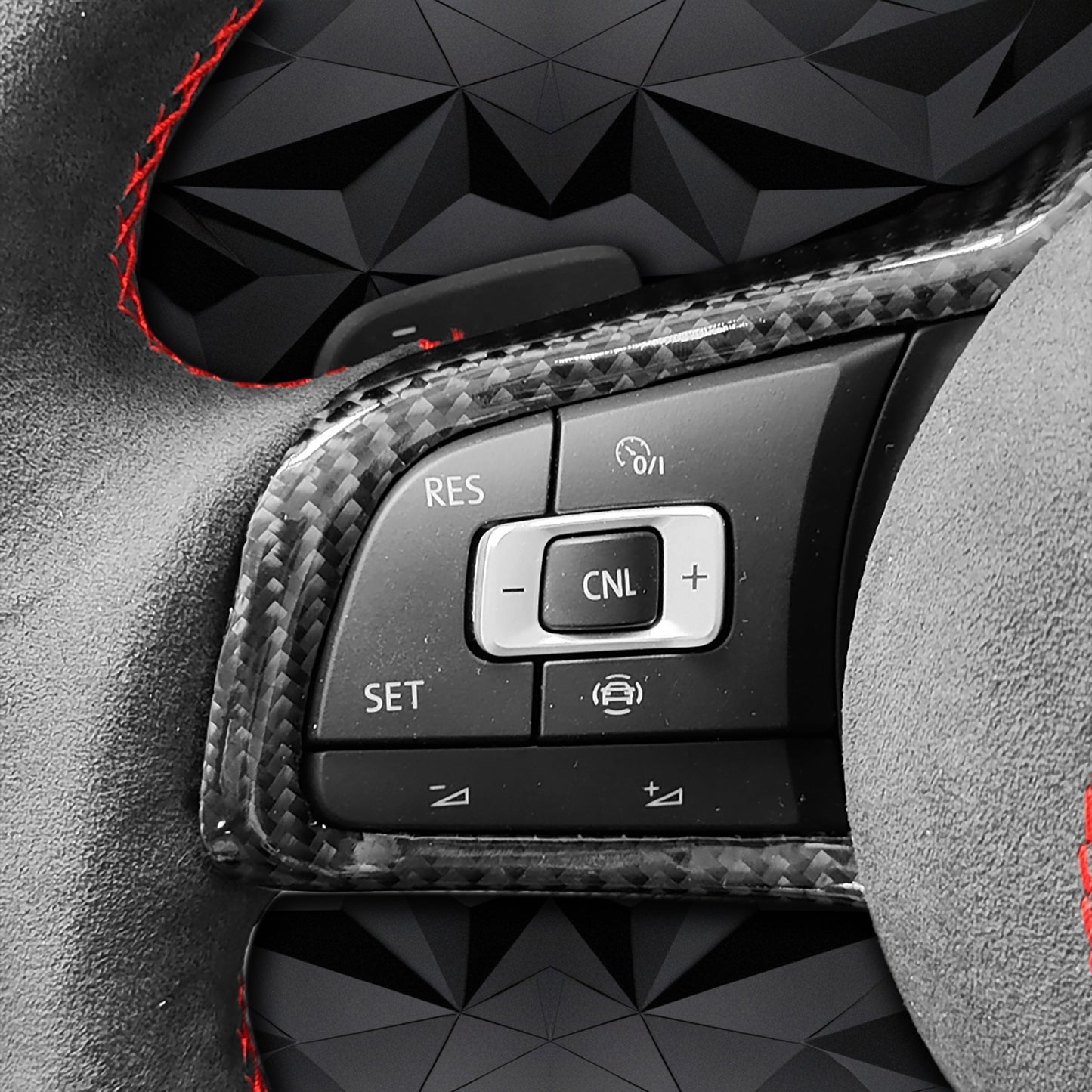 LED Carbon Fiber Steering Wheel leather For VW Golf 7 7.5 GTI GTD GTE R 2013-2020 Polo GTI Tiguan Passat DSG