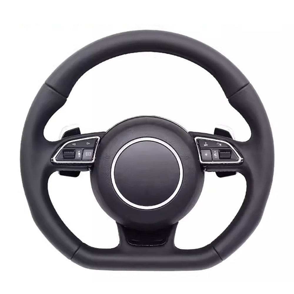 Leather multifunctional flat bottomed sports steering wheel, suitable for Audi A3 A4 A5 A6 Q3 Q5