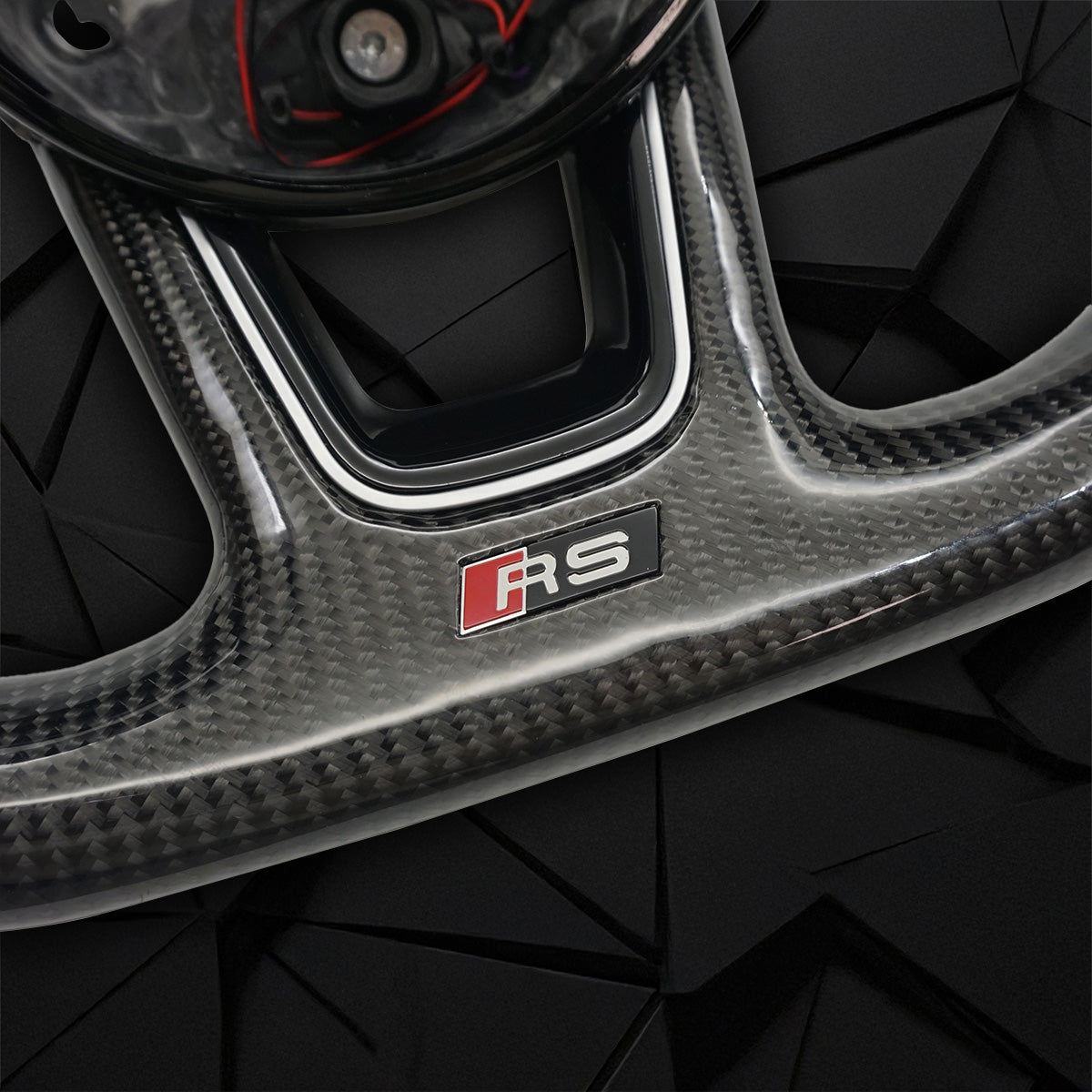 Carbon fiber suede large paddle with LED light strip flat bottomed sports steering wheel assembly,For Audi A3 A4 B9 A5 S3 RS3