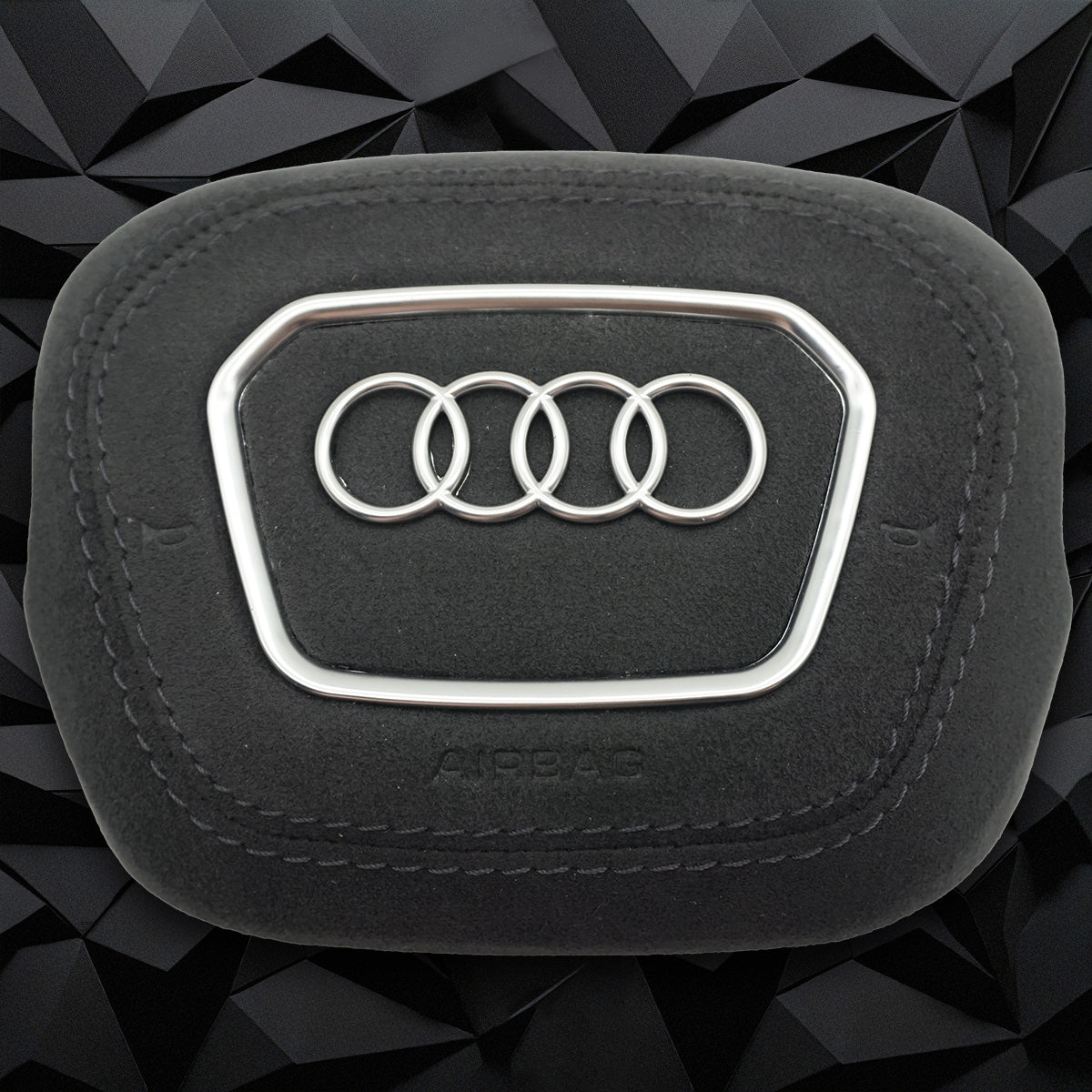 Half perforated leather red line multifunctional flat bottomed sports steering wheel assembly, suitable for Audi Q5 FY Q7