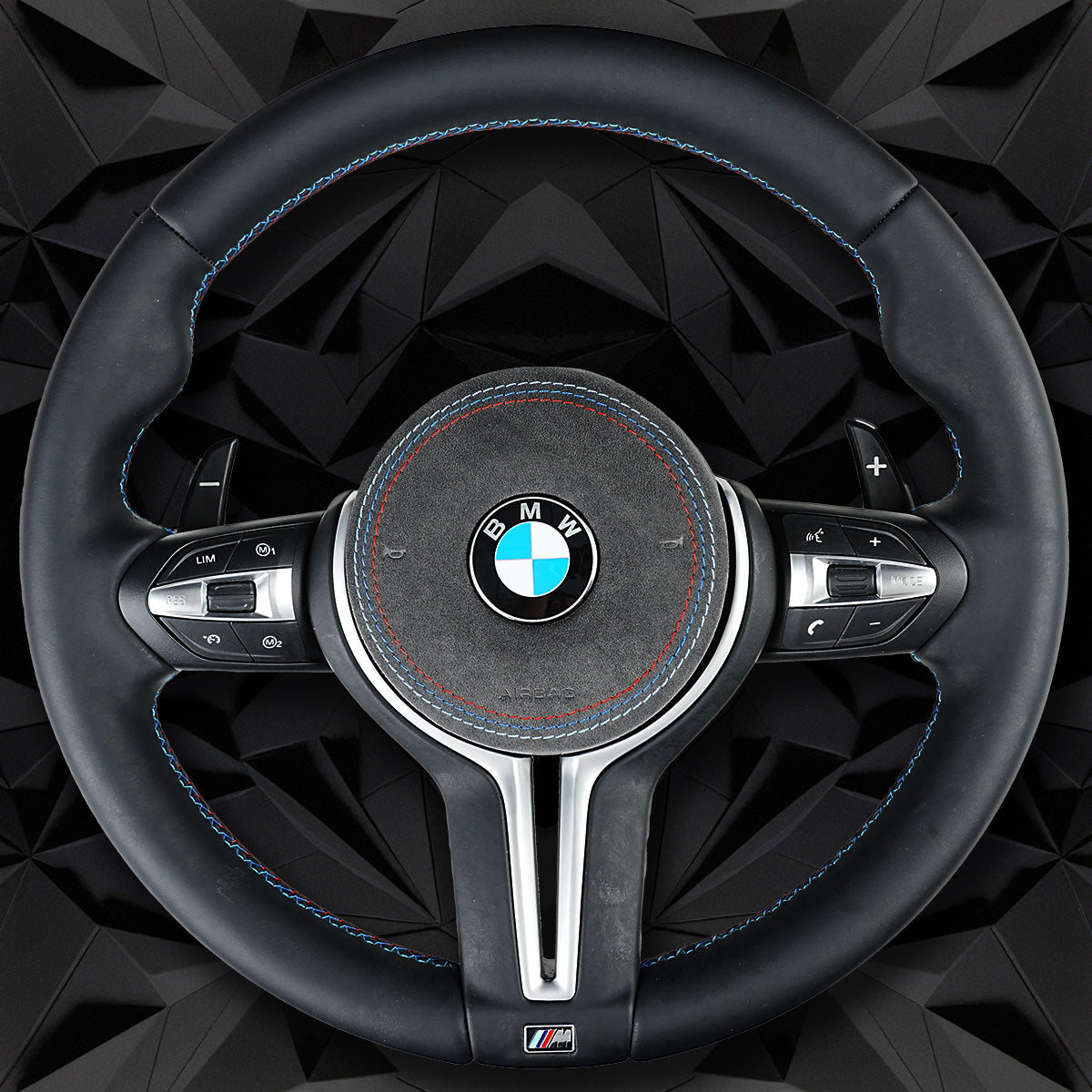 Fur leather steering wheel assembly, For BMW F30 F32 F10 F20 F82 E46 E60 E90 M2 M3 M4 M5 M6 X3 X4