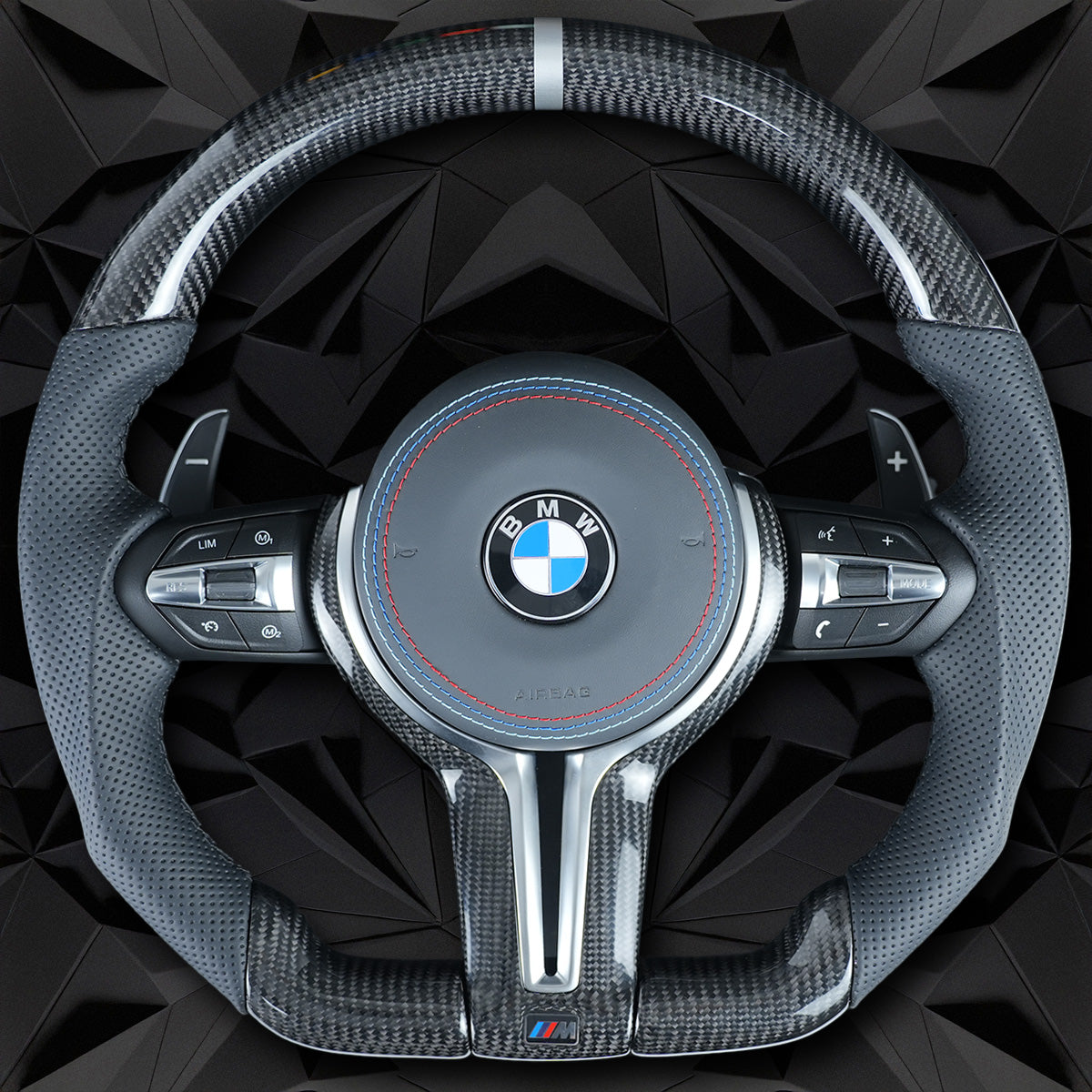 Carbon Fiber Leather Steering Wheel Assembly,For BMW F30 F32 F10 F20 F82 E46 E60 E90 M2 M3 M4 M5 M6 X3 X4