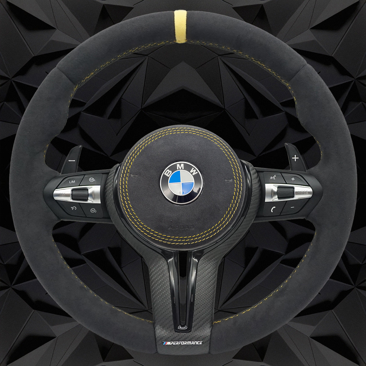 Fully suede carbon fiber steering wheel assembly, suitable for BMW F30 F32 F10 F20 F82 E46 E60 E90 M2 M3 M4 M5 M6 X3 X4