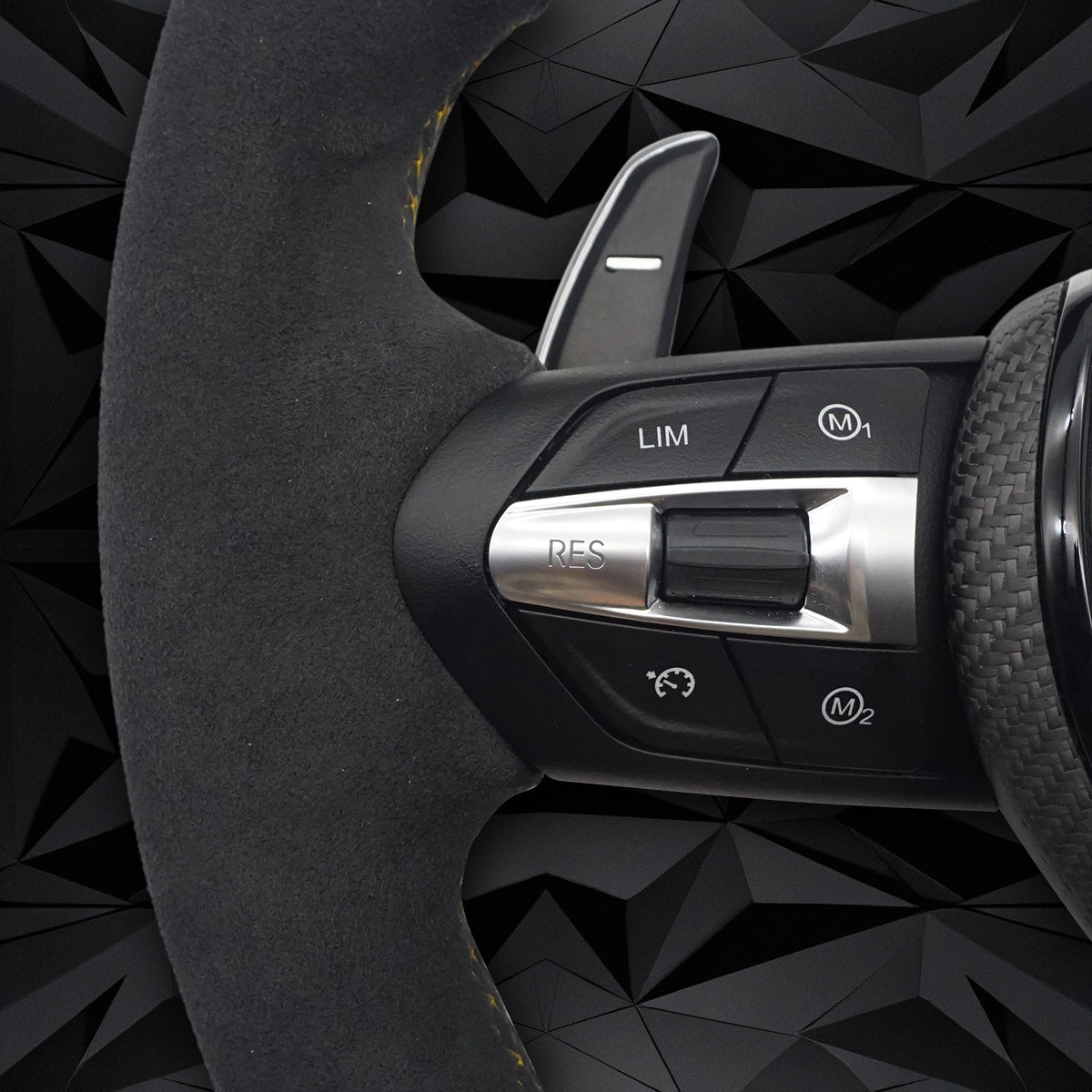 Fully suede carbon fiber steering wheel assembly, suitable for BMW F30 F32 F10 F20 F82 E46 E60 E90 M2 M3 M4 M5 M6 X3 X4