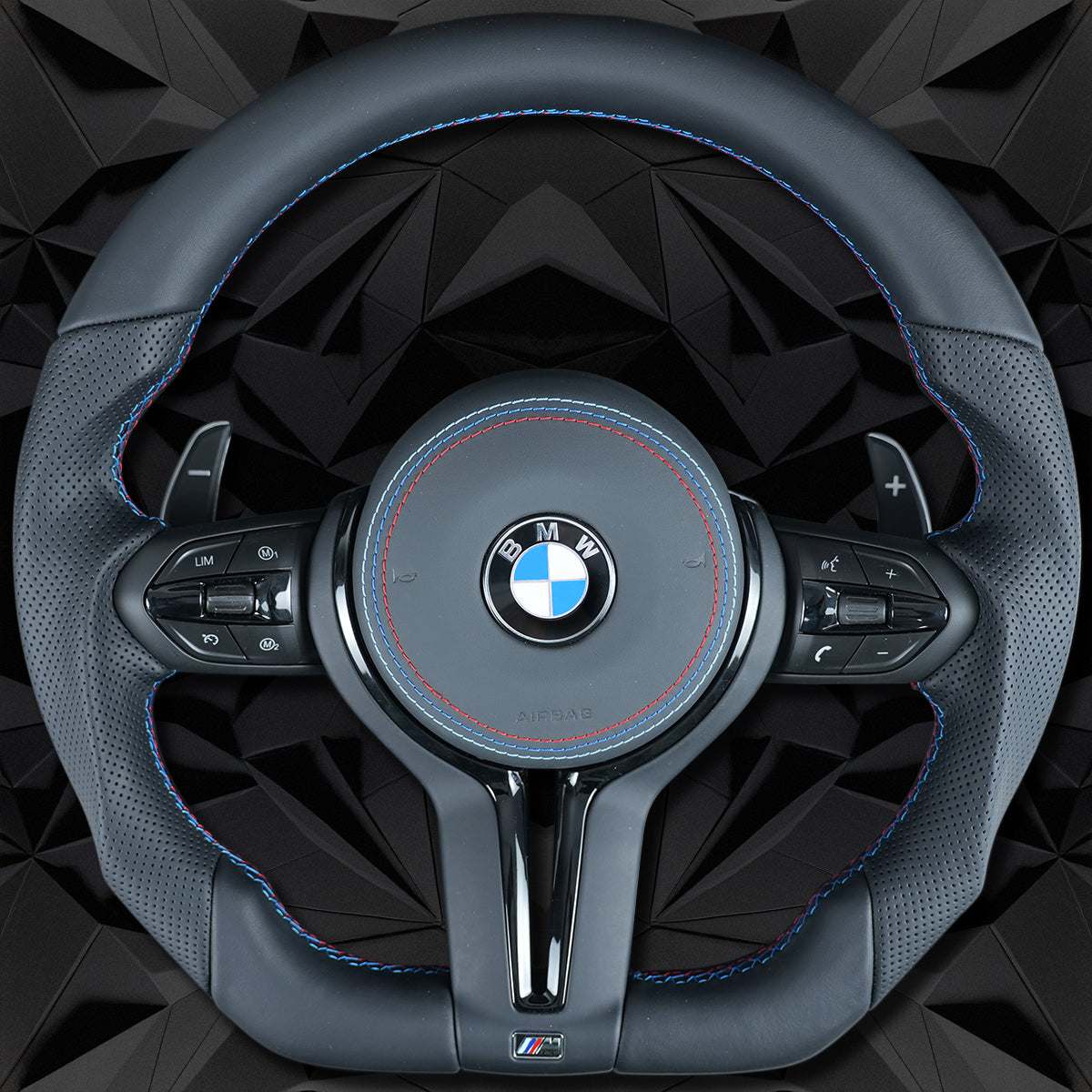 Half perforated leather steering wheel assembly,For BMW F30 F32 F10 F20 F82 E46 E60 E90 M2 M4 M5 M6 X3 X4