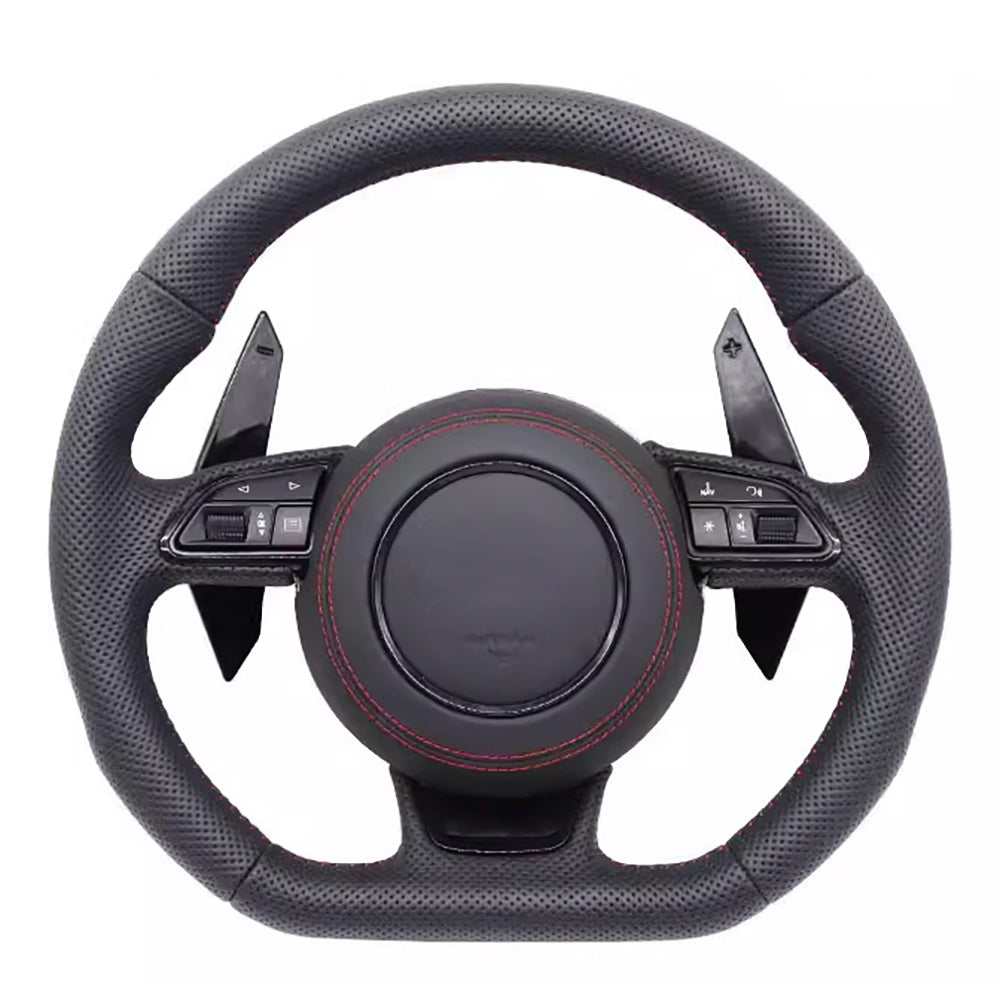 Leather multifunctional flat bottomed sports steering wheel, suitable for Audi A3 A4 A5 A6 Q3 Q5