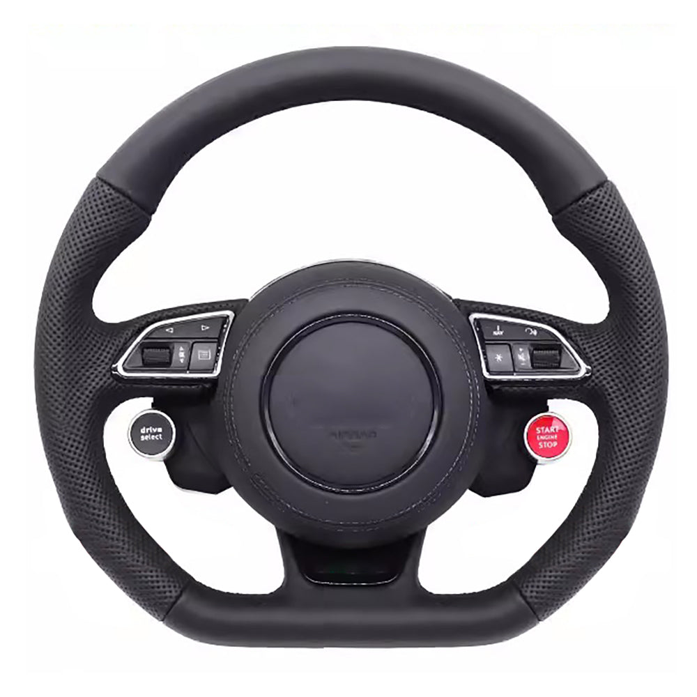 Leather multifunctional flat bottomed sports steering wheel, suitable for Audi A3 A4 A5 A6 Q3 Q5