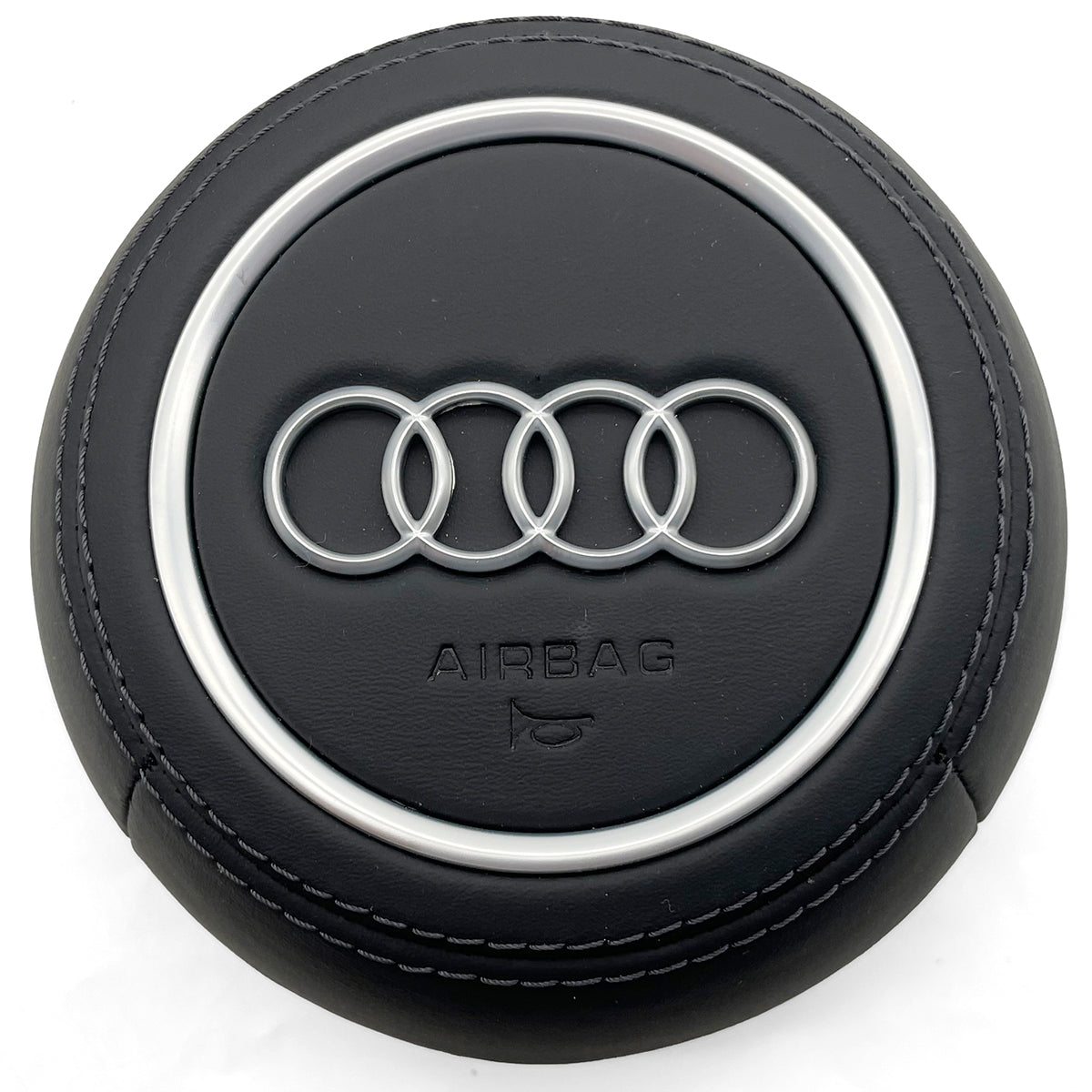 Half perforated leather multifunctional flat bottomed sports steering wheel, suitable for Audi A3 A4 A5 B9