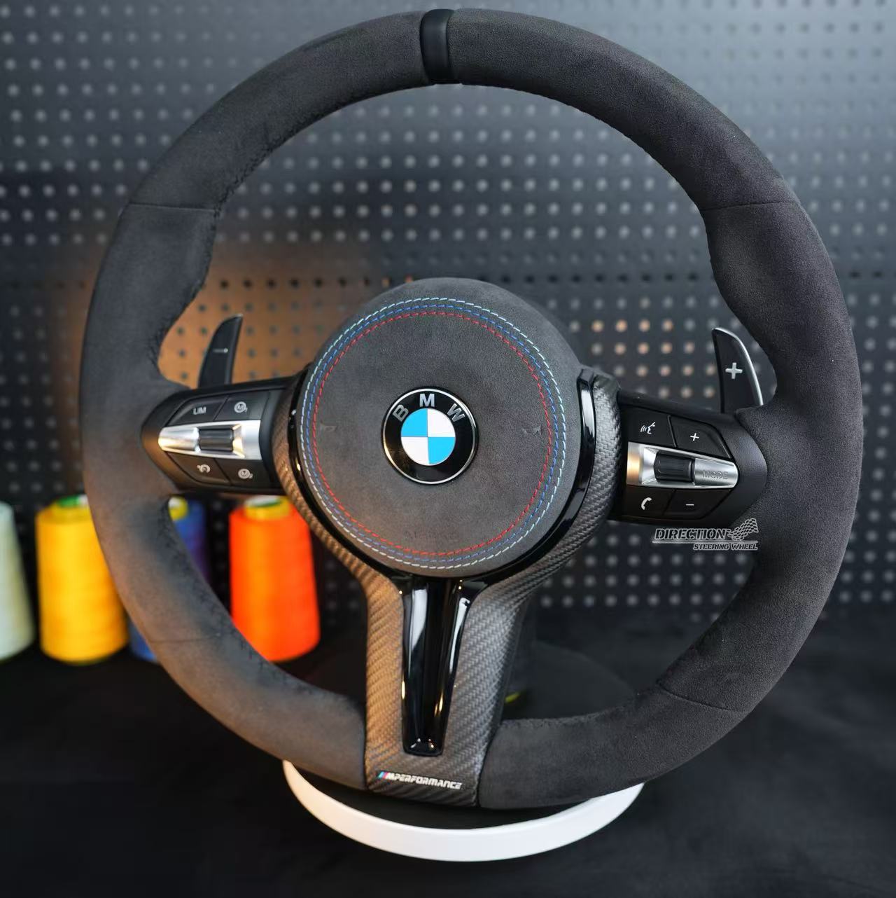 Carbon fiber suede leather steering wheel assembly,for BMW F30 F32 F10 F20 F82 E46 E60 E90 M2 M4 M5 M6 X3 X4