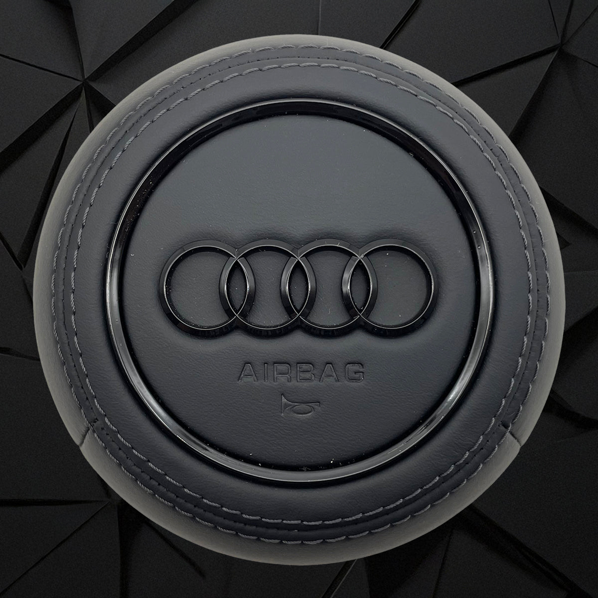 Carbon fiber semi perforated leather multifunctional sports steering wheel assembly with black return mark, suitable for Audi A3 A4 B9 A5