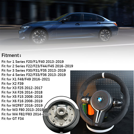 Fully furry leather steering wheel assembly, For BMW F30 F32 F10 F20 F82 E46 E60 E90 M2 M3 M4 M5 M6 X3 X4