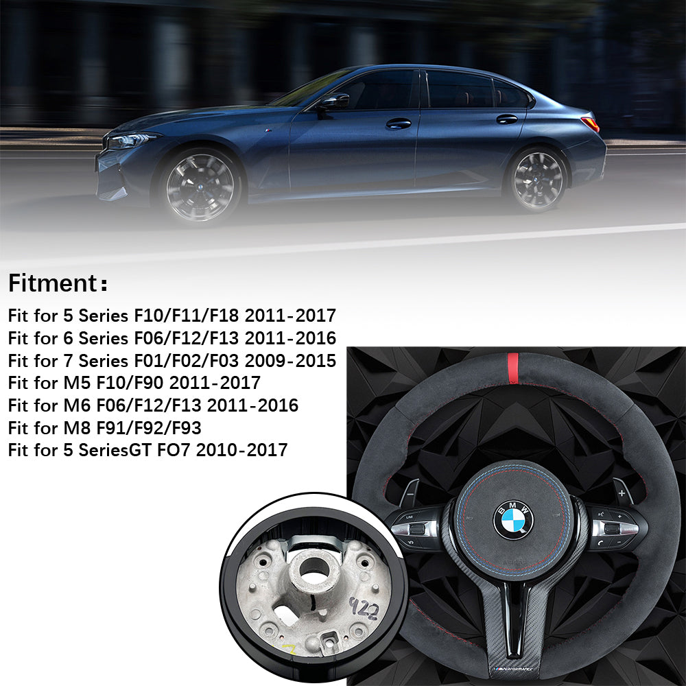 Fully furry leather steering wheel assembly, For BMW F30 F32 F10 F20 F82 E46 E60 E90 M2 M3 M4 M5 M6 X3 X4