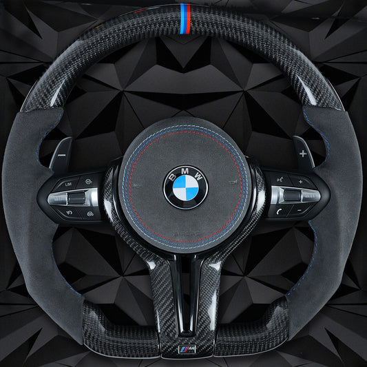 Carbon Fiber Leather Steering Wheel Assembly,For BMW F30 F32 F10 F20 F82 E46 E60 E90 M2 M3 M4 M5 M6 X3 X4