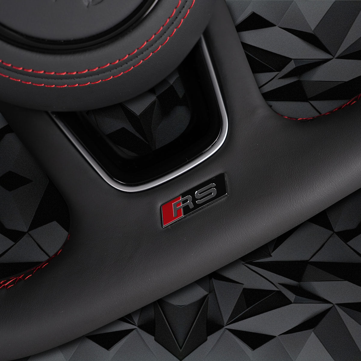 Half perforated leather red line multifunctional flat bottomed sports steering wheel assembly, For Audi A3 A4 B9 A5 S3 S4 S5
