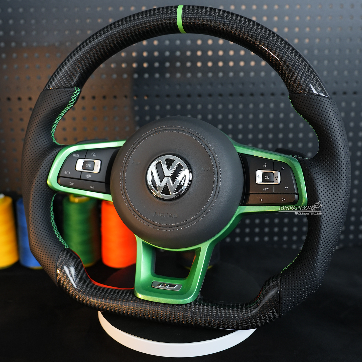 VW Golf 7 7.5 GTI GTD GTE R 2013-2020 Polo GTI Tiguan Passat DSG fiber leather steering wheel