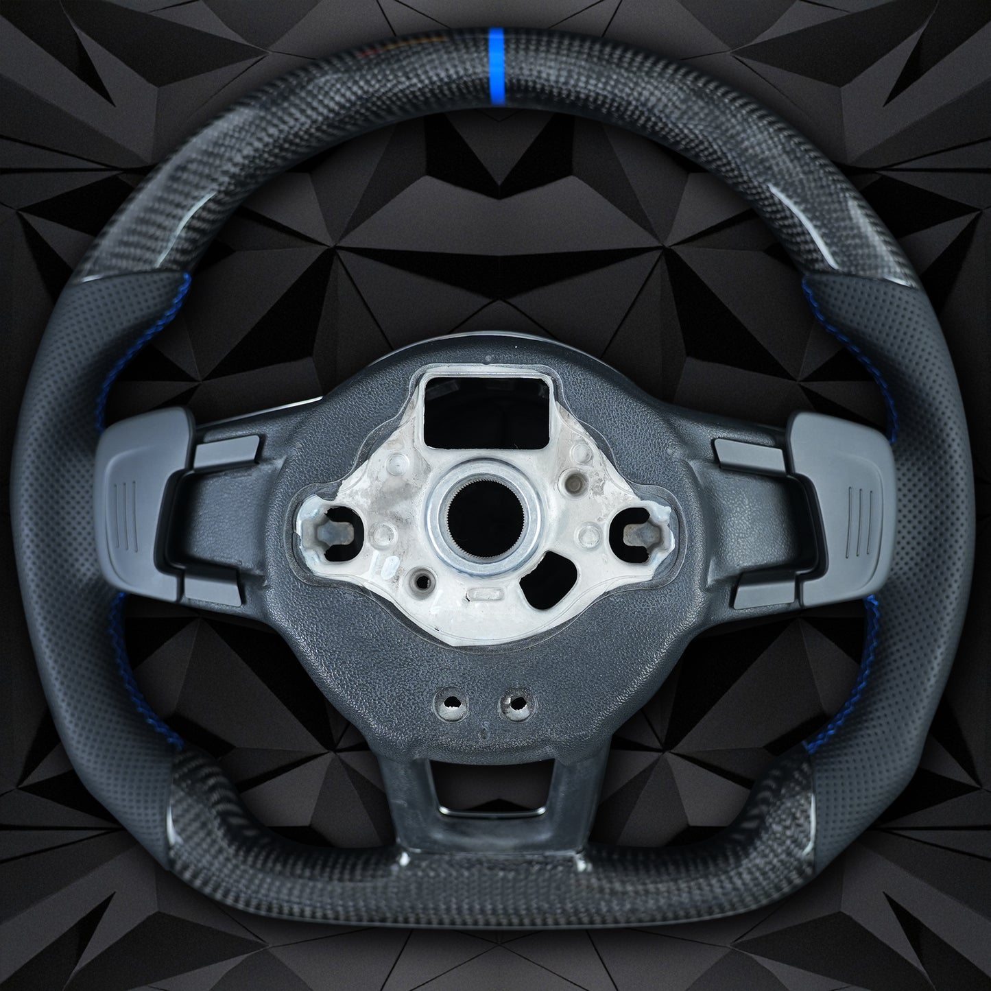 Carbon Fiber Steering Wheel leather For VW Golf 7 7.5 GTI GTD GTE R 2013-2020 Polo GTI Tiguan Passat DSG