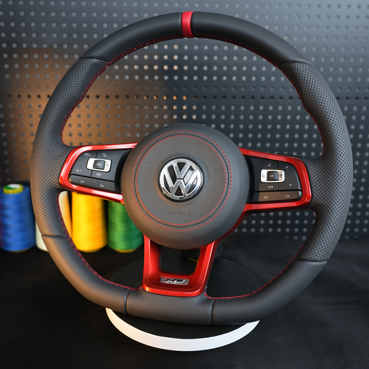 Steering Wheel leather For VW Golf 7 7.5 GTI GTD GTE R 2013-2020 Polo GTI Tiguan Passat DSG