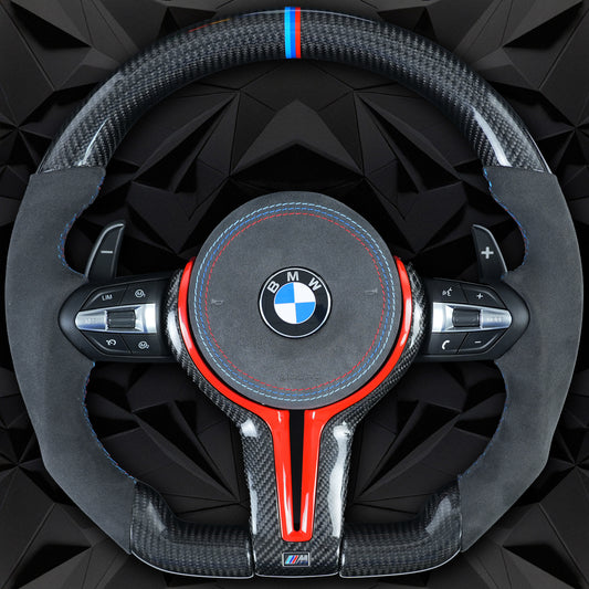 Carbon fiber semi perforated steering wheel assembly,For BMW F30 F32 F10 F20 F82 E46 E60 E90 M2 M4 M5 M6 X3 X4