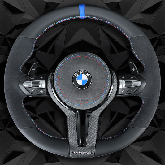 Suede leather steering wheel assembly , For BMW F30 F32 F10 F20 F82 E46 E60 E90 M2 M3 M4 M5 M6 X3 X4
