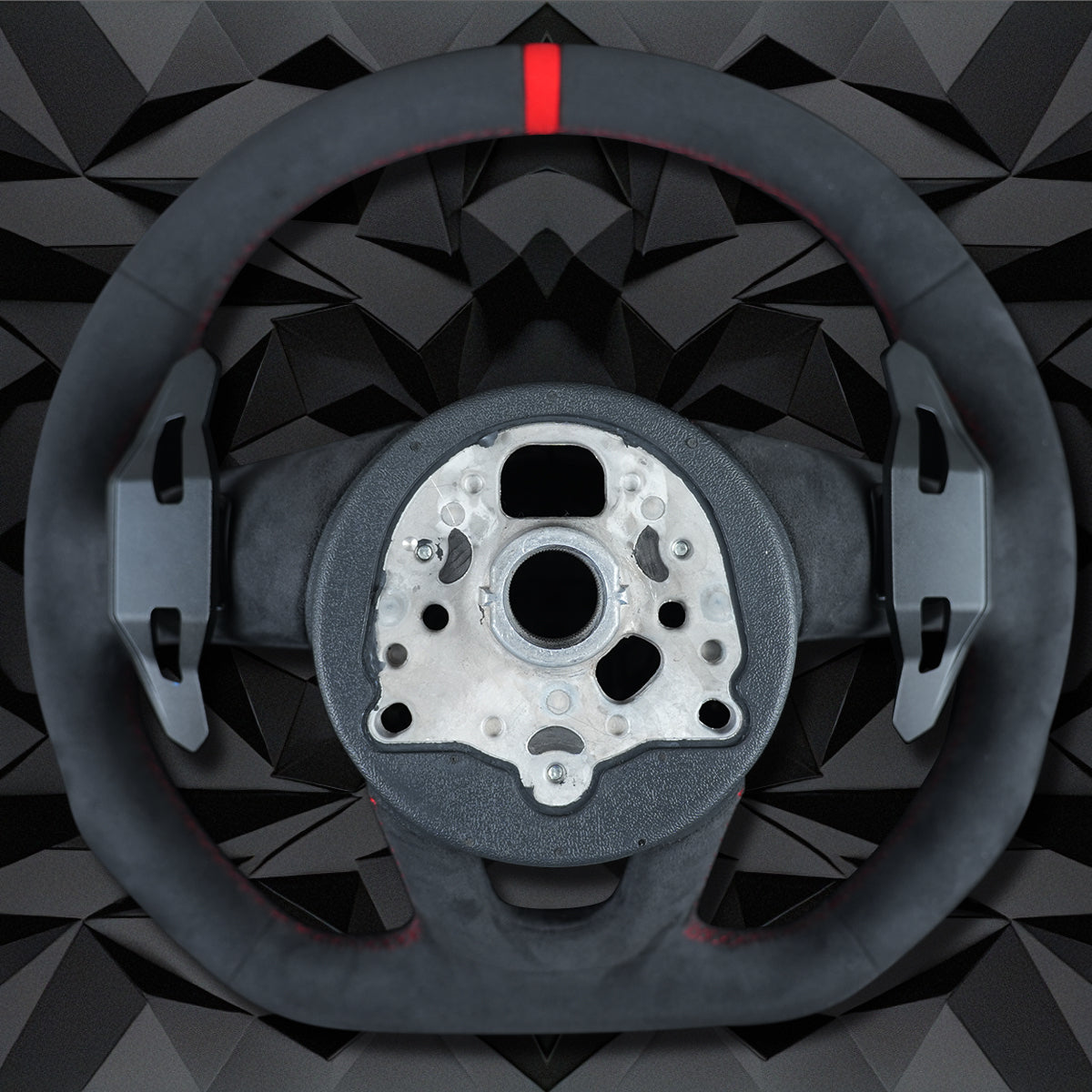 Suede multifunctional sports steering wheel assembly with red return mark,for Audi A3 A4 B9 A5