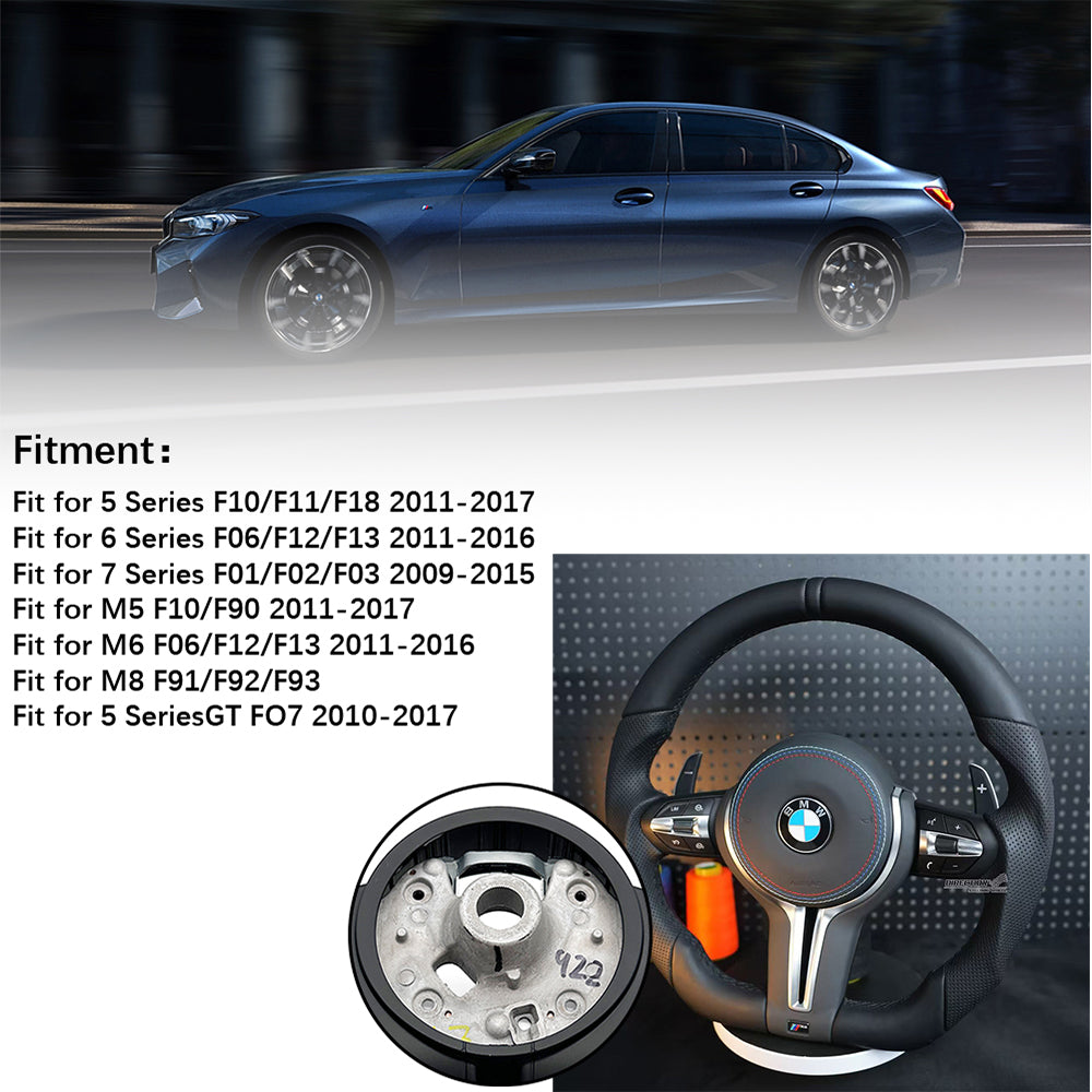 Half perforated leather steering wheel assembly, for BMW F30 F32 F10 F20 F82 E46 E60 E90 M2 M4 M5 M6 X3 X4