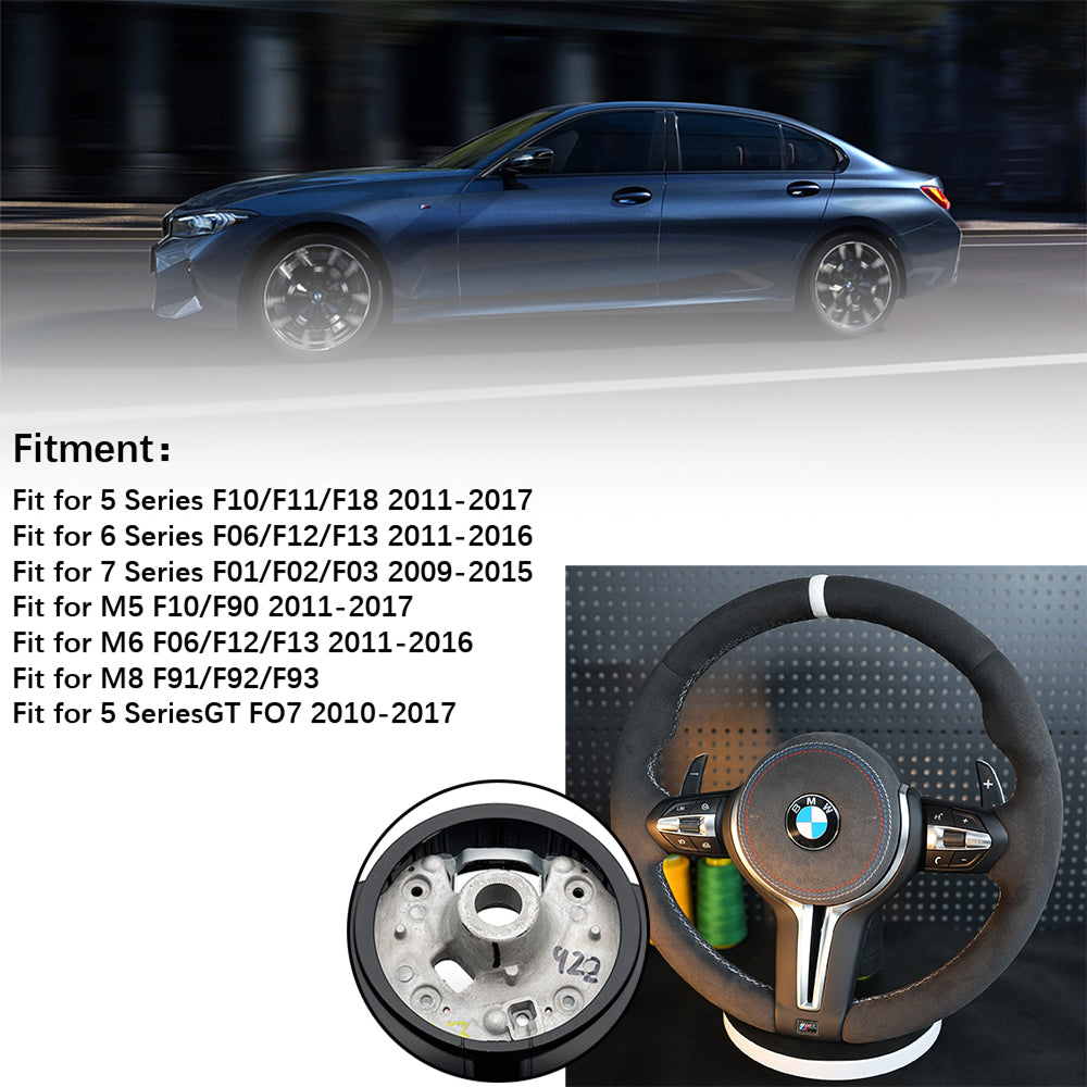 Suede Genuine leather steering wheel assembly,For BMW F30 F32 F10 F20 F82 E46 E60 E90 M2 M4 M5 M6 X3 X4