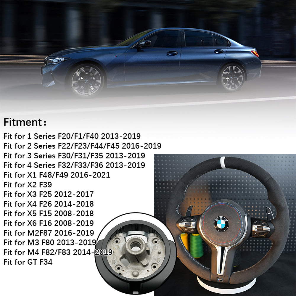 Suede Genuine leather steering wheel assembly,For BMW F30 F32 F10 F20 F82 E46 E60 E90 M2 M4 M5 M6 X3 X4