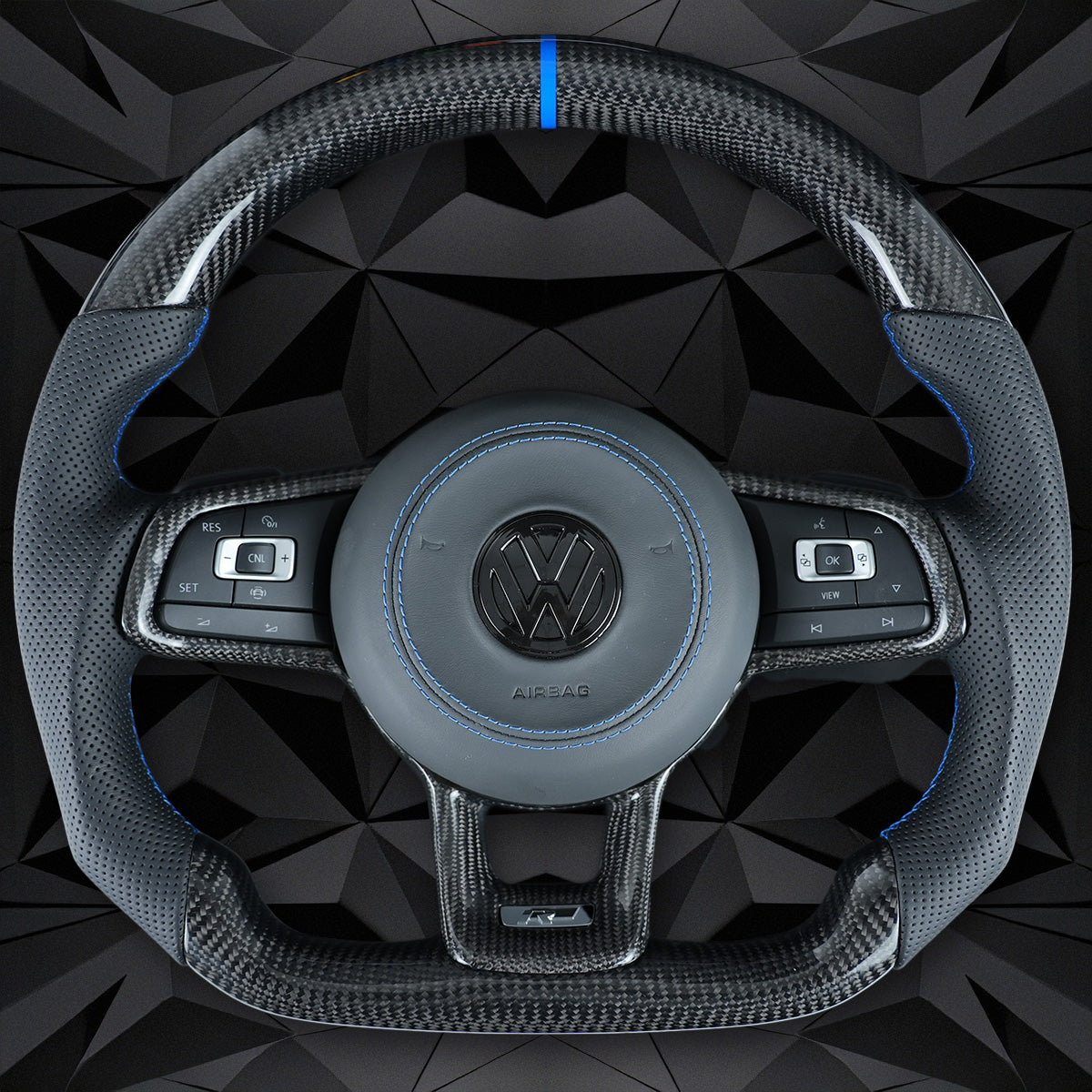 Carbon Fiber Steering Wheel leather Alcantara For VW Golf 7 7.5 GTI GTD GTE R 2013-2020 Polo GTI Tiguan Passat DSG