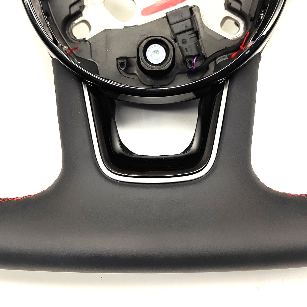 Flip fur red line multifunctional flat bottomed sports steering wheel, suitable for Ao A3 A4 A5 B9