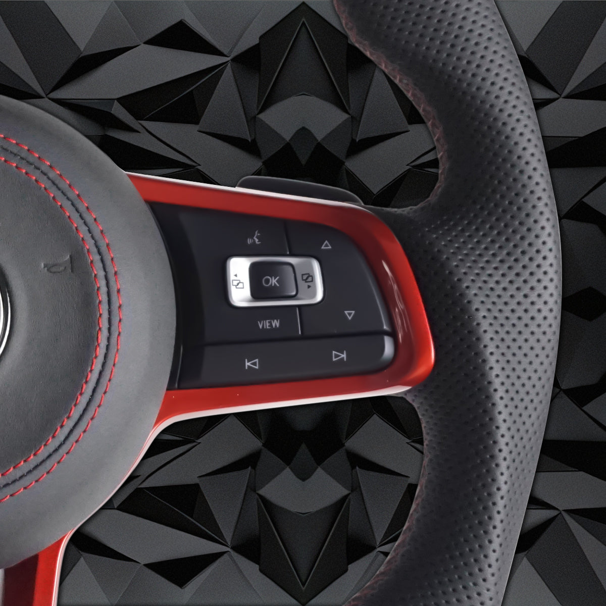 Forged Carbon Fiber Steering Wheel leather Alcantara For VW Golf 7 7.5 GTI GTD GTE R 2013-2020 Polo GTI Tiguan Passat DSG