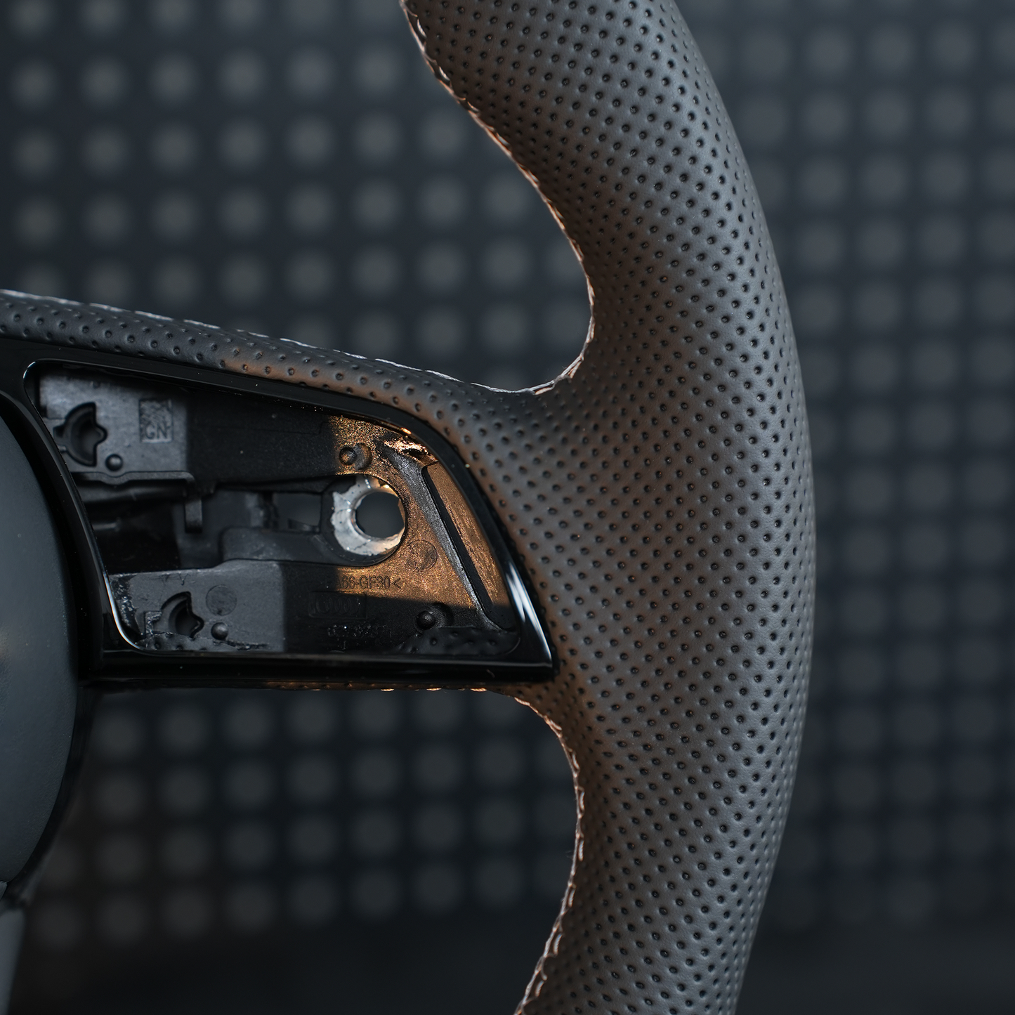 Half perforated genuine belt heated steering wheel,For Audi A3 A4 B9 A5