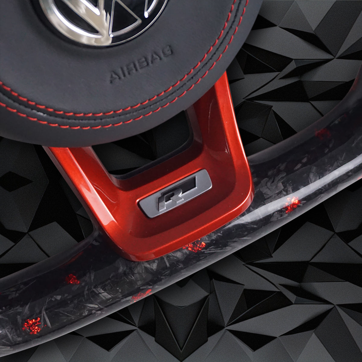 Forged Carbon Fiber Steering Wheel leather Alcantara For VW Golf 7 7.5 GTI GTD GTE R 2013-2020 Polo GTI Tiguan Passat DSG