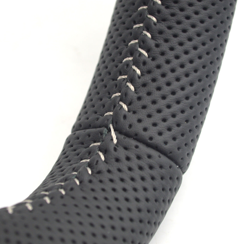 Fully perforated leather multifunctional flat bottomed steering wheel, for Audi A3 A4 A5 B9